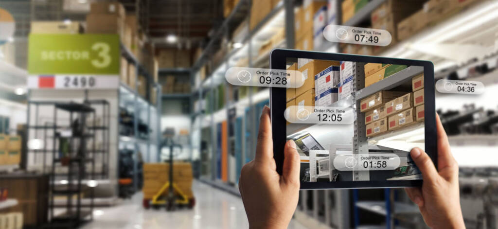 Augmented reality online shopping concept