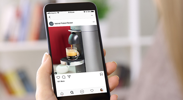 Media Merchants National Product Review Nespresso Instagram